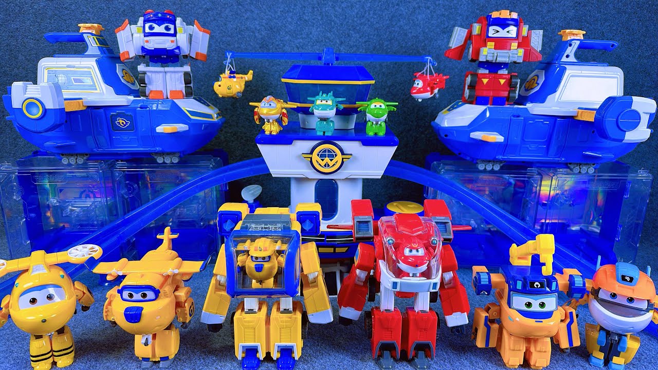 22-minutes of satisfying unboxing, cool Super Wings Space Base Set Series ASMR | Review Toys