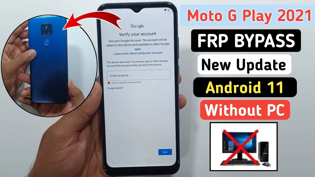 Motorola/Moto G Play 2021 (XT2093) Android 11 FRP/Google Lock Bypass || NEW 2025 || WITHOUT PC