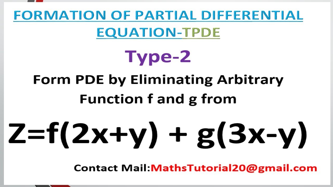 How to Solve Formation of PDE by Eliminating Arbitrary Function In Tamil l TPDE l Reg-2017 l M3