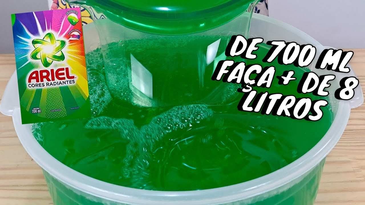 TÔ ECONOMIZANDO MUITO  - COM 700 ml FAÇO + DE 8 LITROS DE SABÃO ARIEL -  ECONOMIZE TAMBÉM