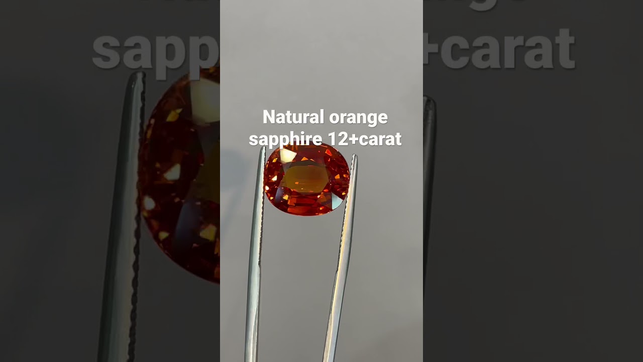 Natural orange sapphire (Songea)#orangesapphire #naturalsapphire #gemstone #naturalsapphire #shorts