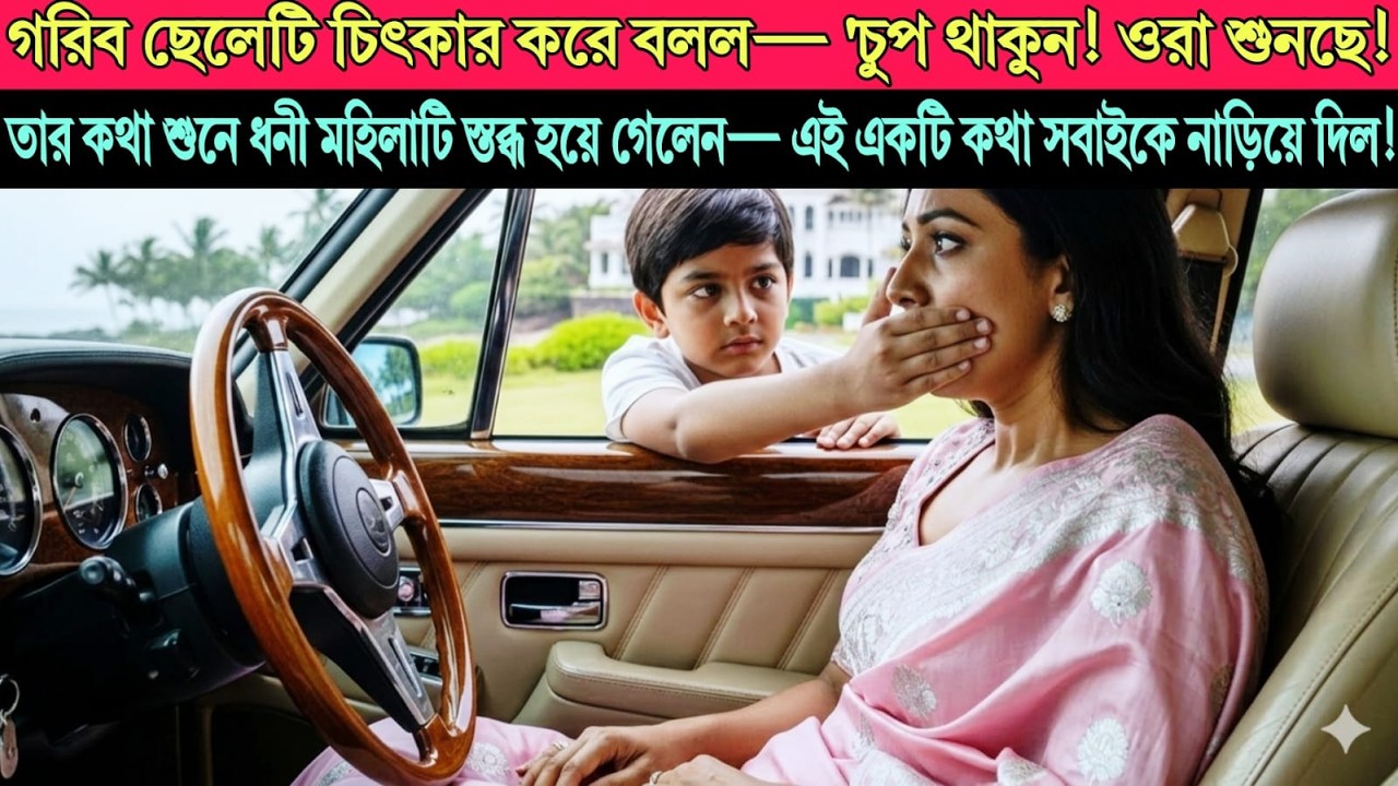 ধনী নারী অবাক হয়ে গেলেন যখন এক গরীব ছেলে চিৎকার করে বলল— 