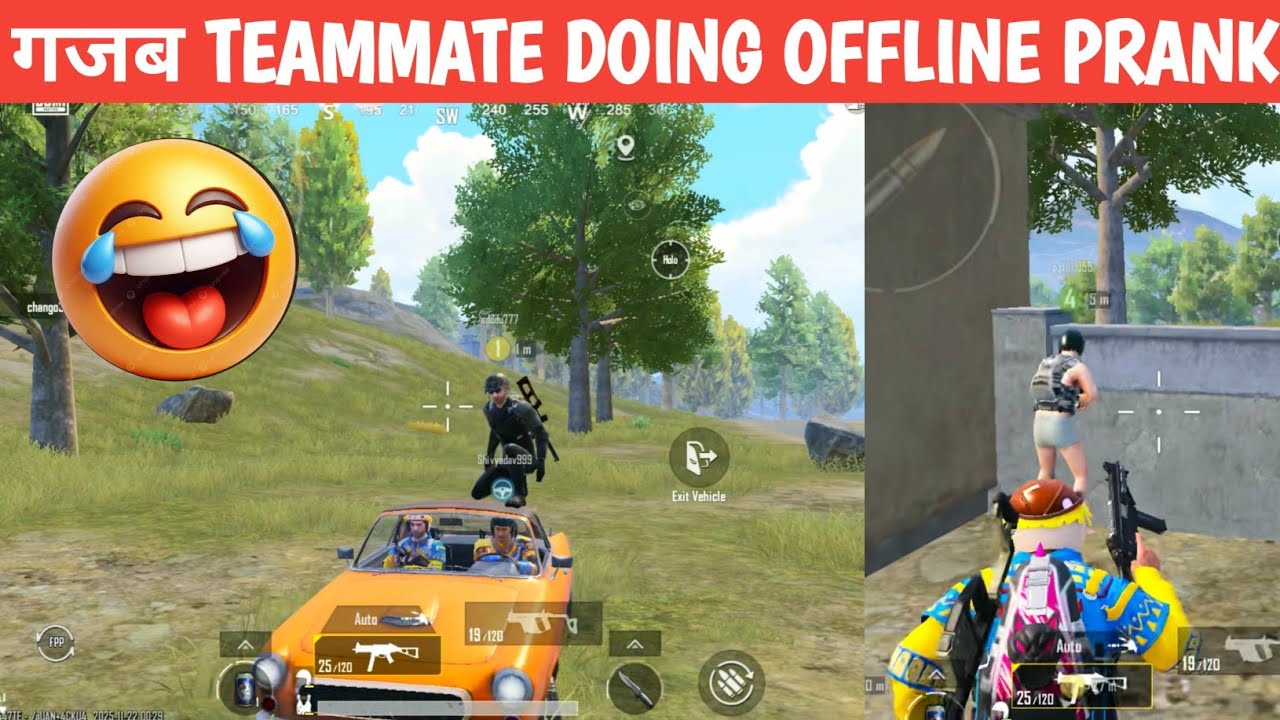 TEAMMATE DOING OFFLINE PRANK FOR RECALL 4.1😁COMEDY video online gameplay MOMENTS CARTOON FREAK #bgmi