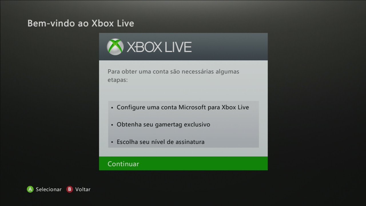 COMO CRIAR FACILMENTE CONTA XBOX LIVE!!! (xbox 360)
