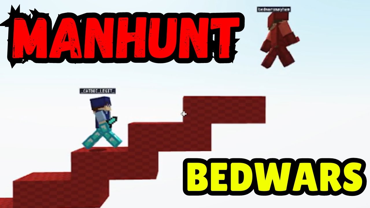 Bloxd.io bedwars MANHUNT против 1 охотника!