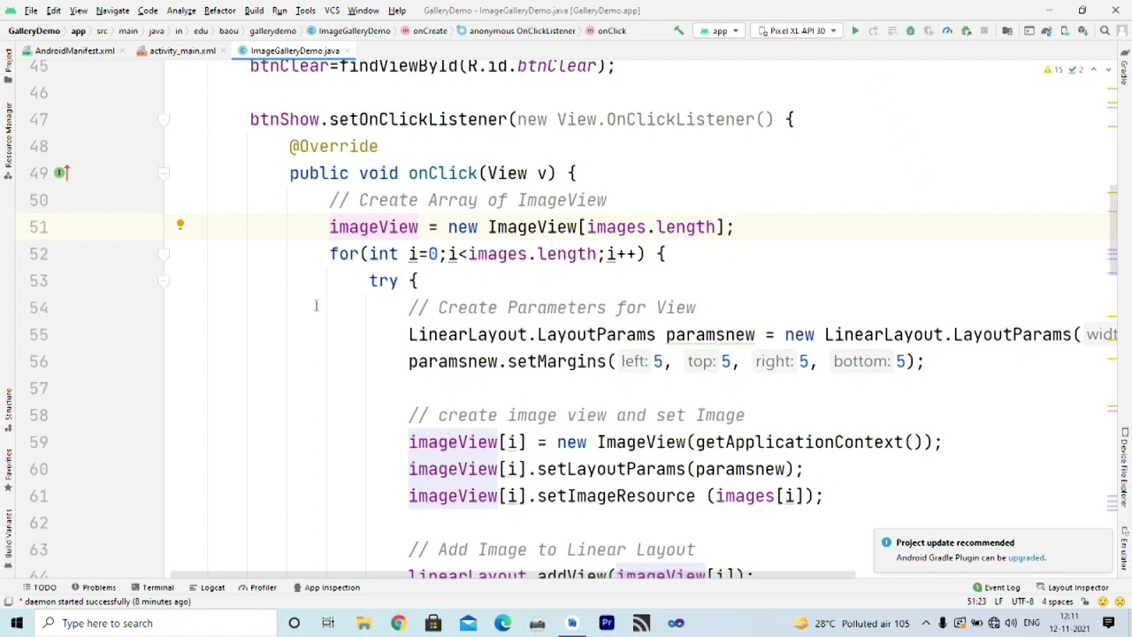 Horizontal Scroll View Demo