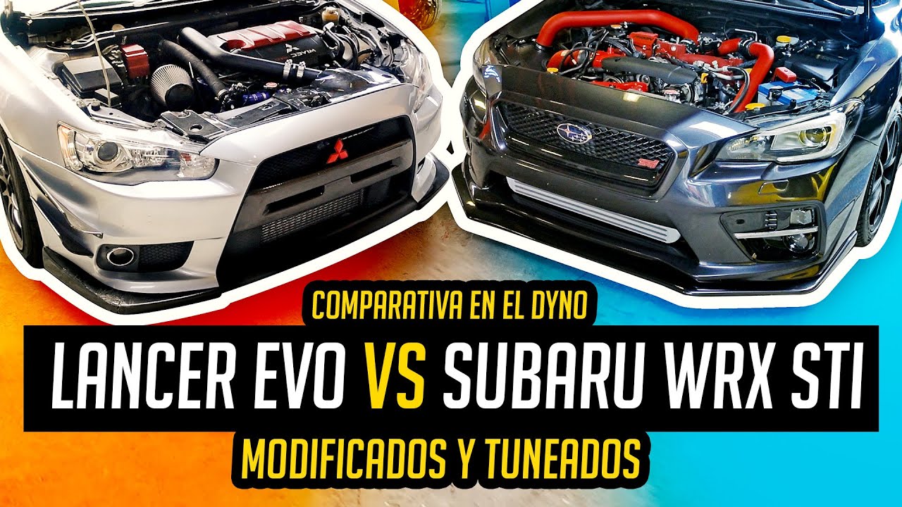 ¿Cuál es el MEJOR para MODIFICAR? LANCER EVO X vs WRX STI - COMPARATIVA DE POTENCIA EN DYNO