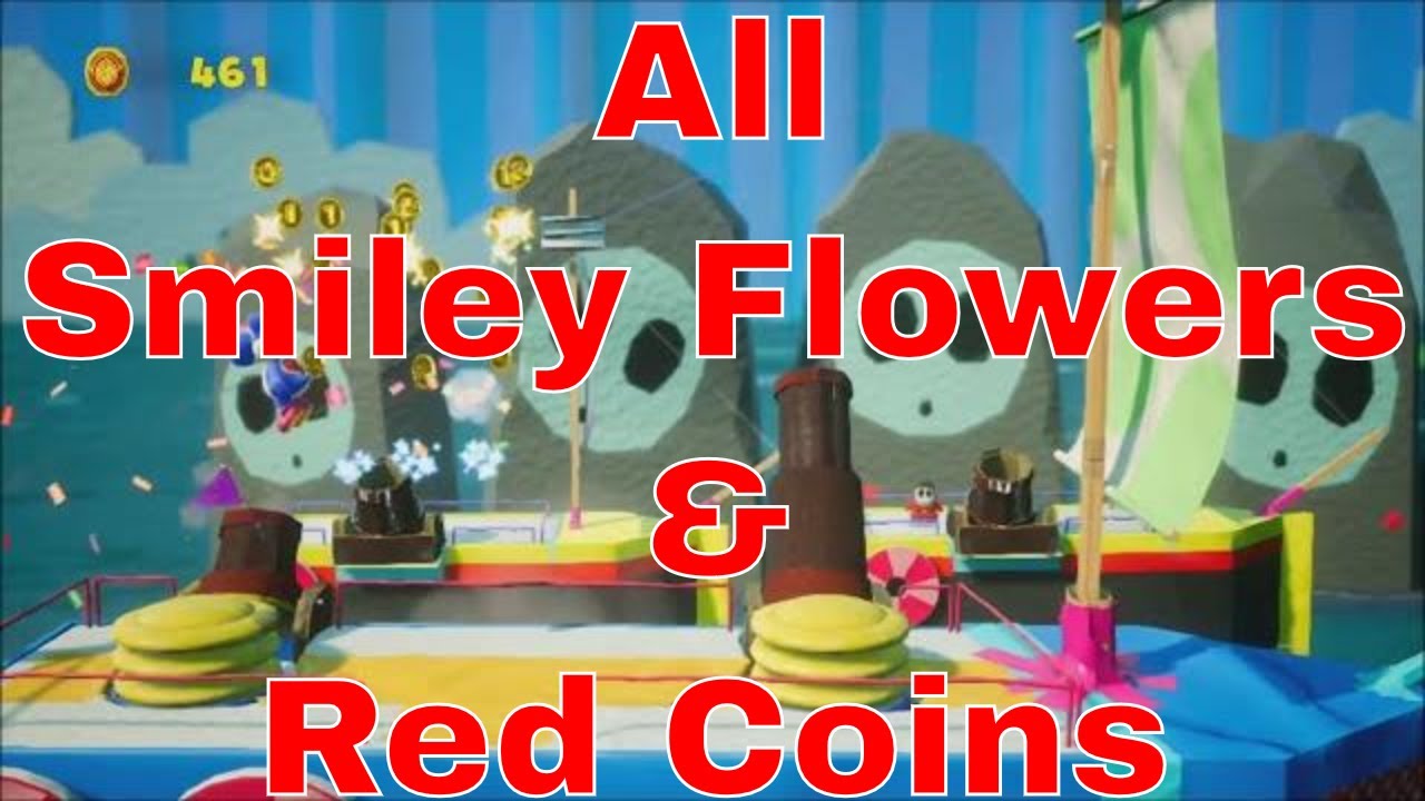 Bombs Away on Pirate Island | All Smiley Flowers 🌼 and Red Coins 💰 | Yoshi's Crafted World 🥚