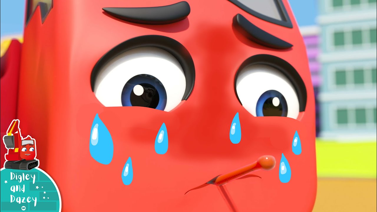 Sick Song - Have a Little Rest - Construction Songs for Kids | Digley and Dazey