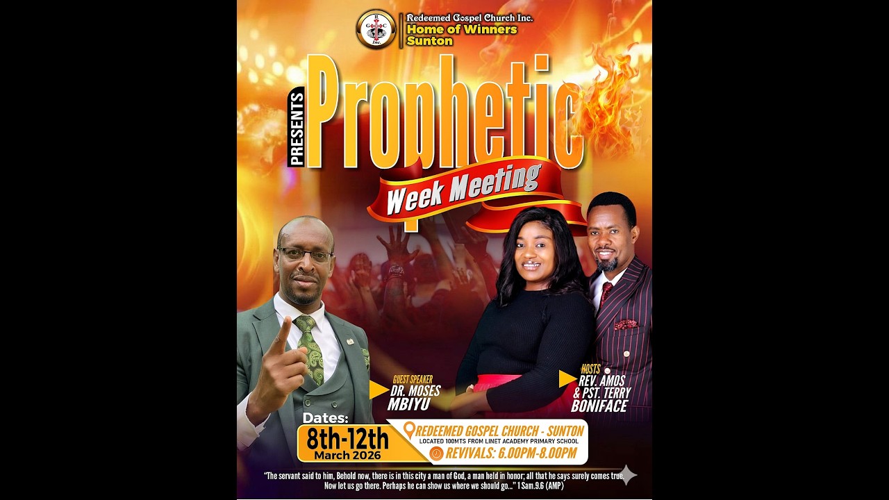 11/03/2026 || DAY THREE PROPHETIC WEEK REVIVAL || REV AMOS BONIFACE || REDEEMED GOSPEL CHURCH SUNTON
