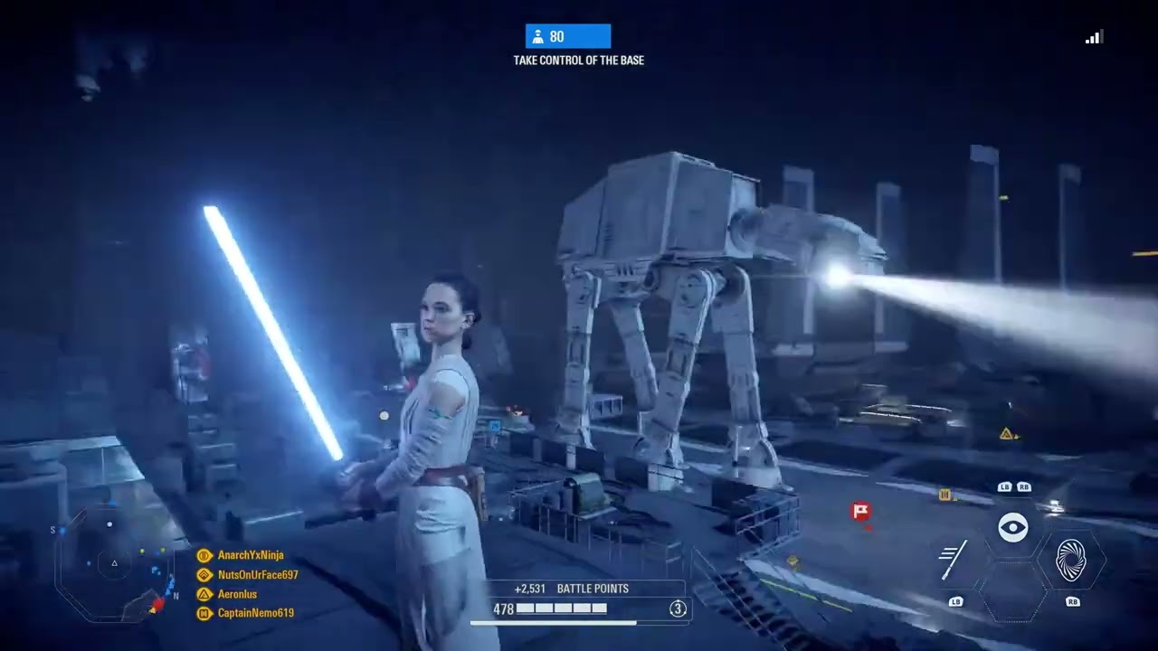 Rey makes a RARE appearance and absolutely demolishes the enemy team! - Star Wars Battlefront 2