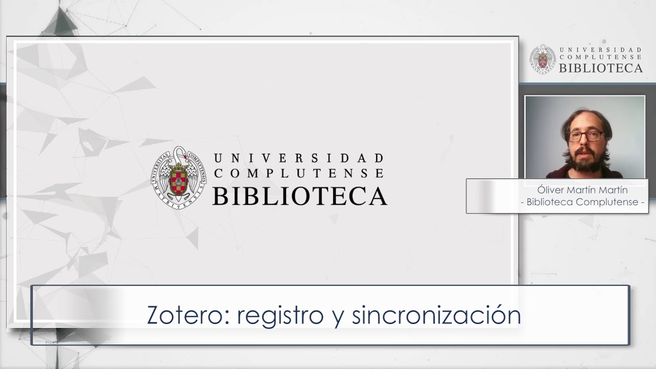 Zotero: registro y sincronización