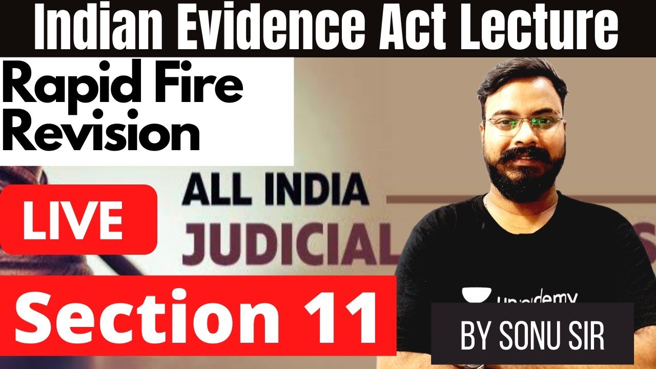 Indian Evidence Act Lecture Series | Section 11 12 13 Of Indian Evidence Act | Plea Of Alibi