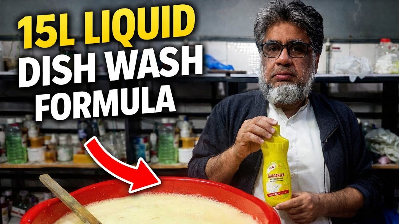 Liquid dishwash no. 01 formula for 15l batch | easy small business idea Pakistan 