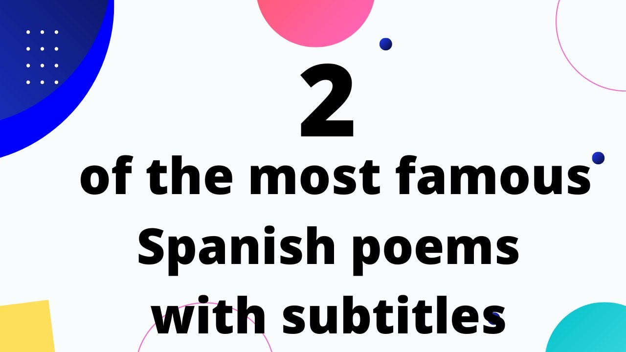 Spanish lessons: Spanish poetry with English subtitles