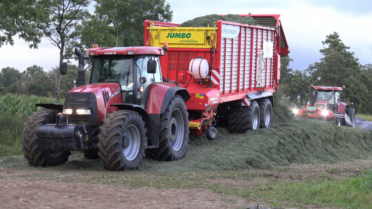 Gras hakselen en inkuilen met loonbedrijf de Hoop (2016)