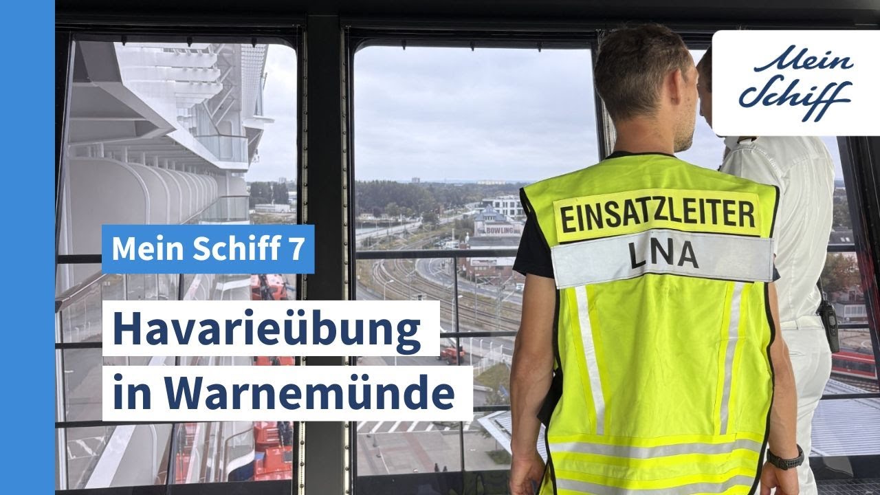 Mein Schiff 7: Erfolgreiche Havarieübung in Warnemünde