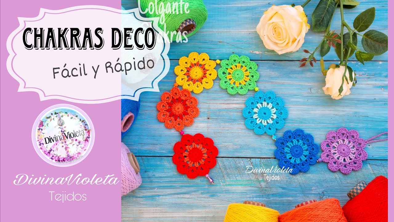 CHAKRAS TEJIDOS /  Facil y Bonito! /Crochet Deco /Tutorial N° 46