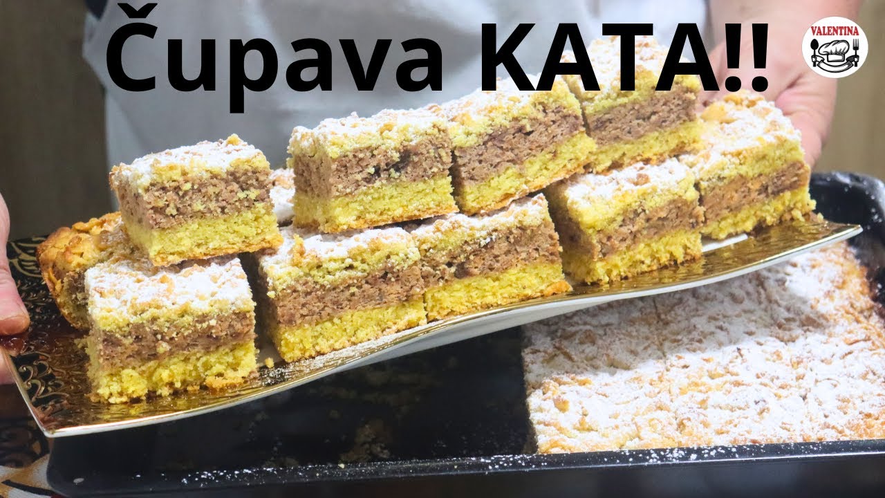 Tajna OTKRIVENA❗Najukusniji Starinski sipkani kolač💥ČUPAVA KATA-Sa neobičnim filom❗Topi se u ustima😍