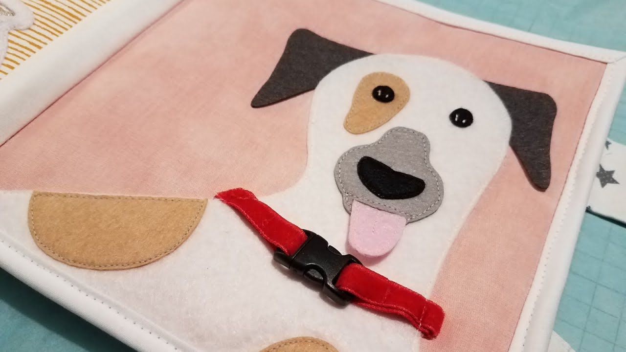 Quiet book en feutrine - Assembler la page Chien