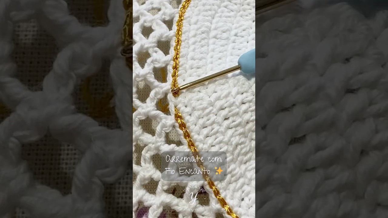 Arremate com Fio Encanto 🧶✨ #detalhesqueencantam #dicadecroche #artesanato #croche