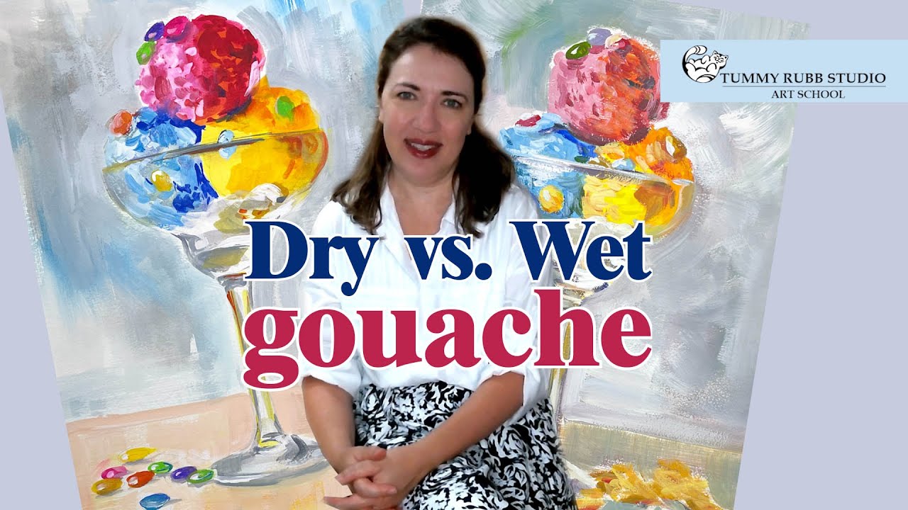 Painting challenge with gouache: dry pigments vs. creamy tube colors (you'll be surprised!)