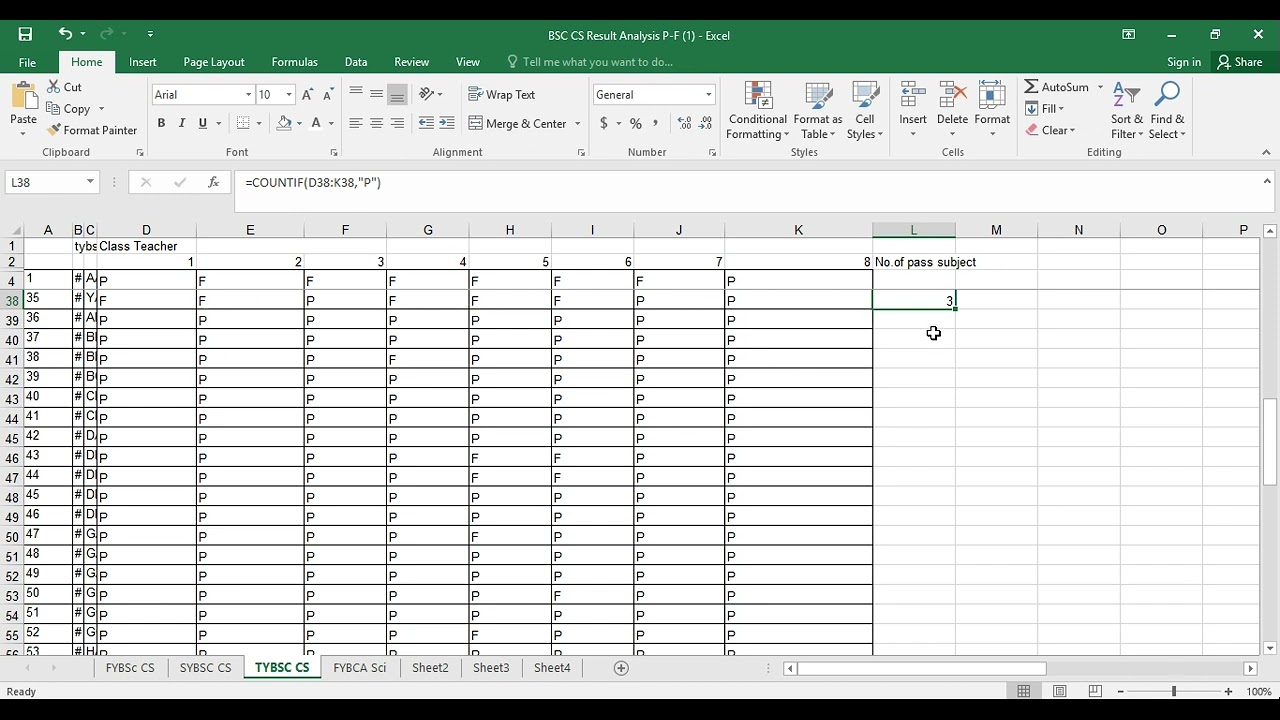 Result analysis of students part 1| Find out student is pass/fail in how many  subject.