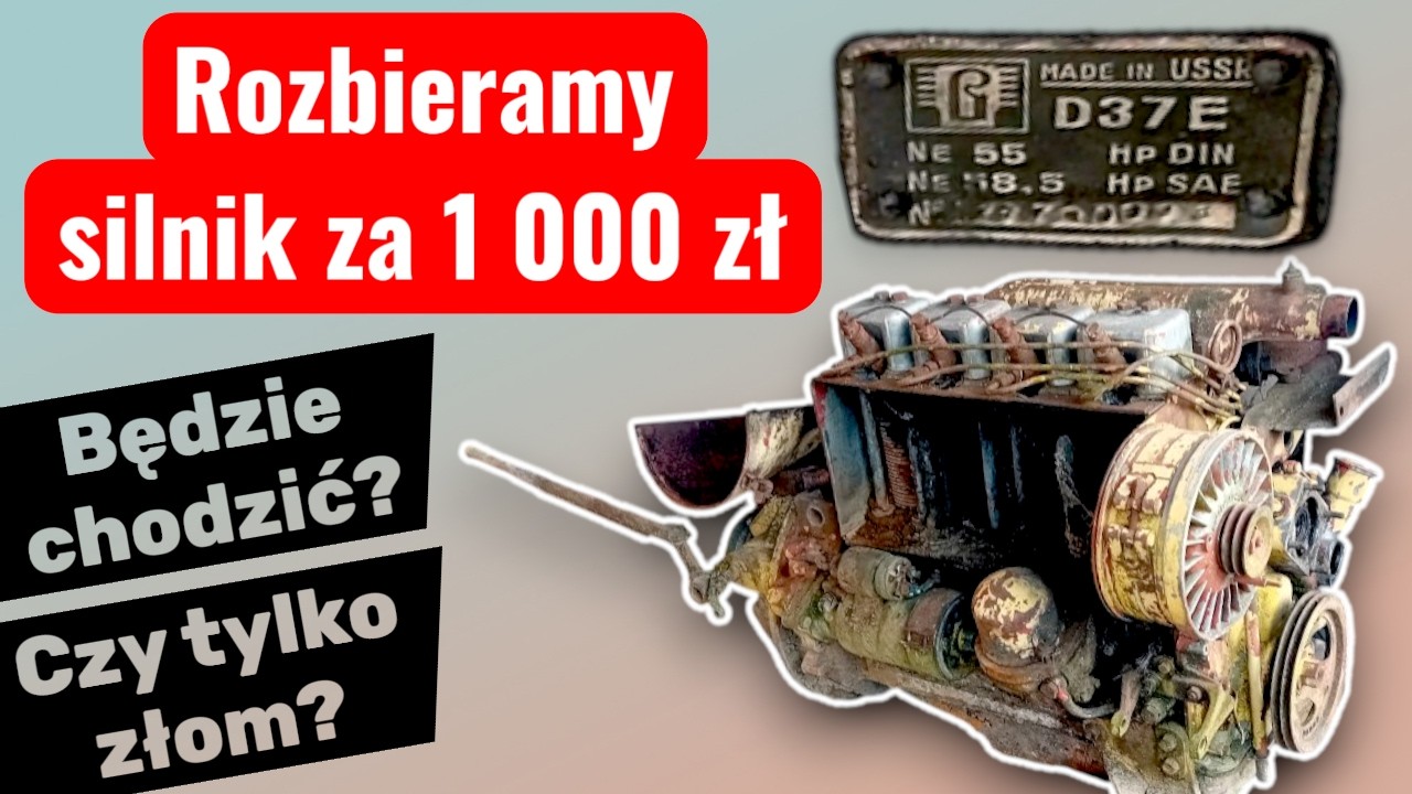 Rozbieramy silnik D37 za tys.zł. Czy jeszcze coś z niego będzie, czy tylko złom? двигателя д144, д37