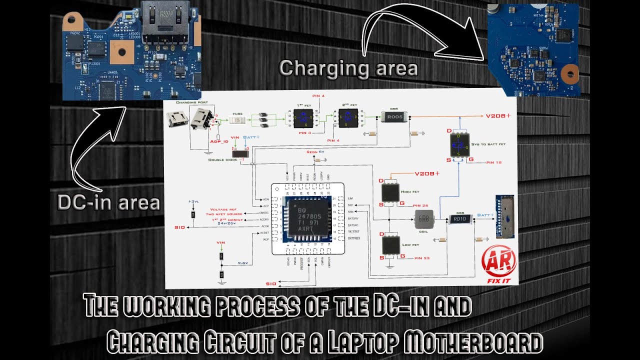 🔴Vlog#5 How does the DC-in and Charging circuit works on a laptop motherboard?  - BQ24780S