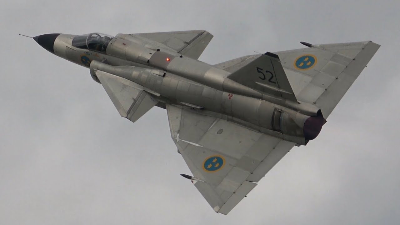 4Kᵁᴴᴰ SwAFHF Saab AJS 37 Viggen Display flown by Stellan Andersson @ Luchtmachtdagen Volkel 2019