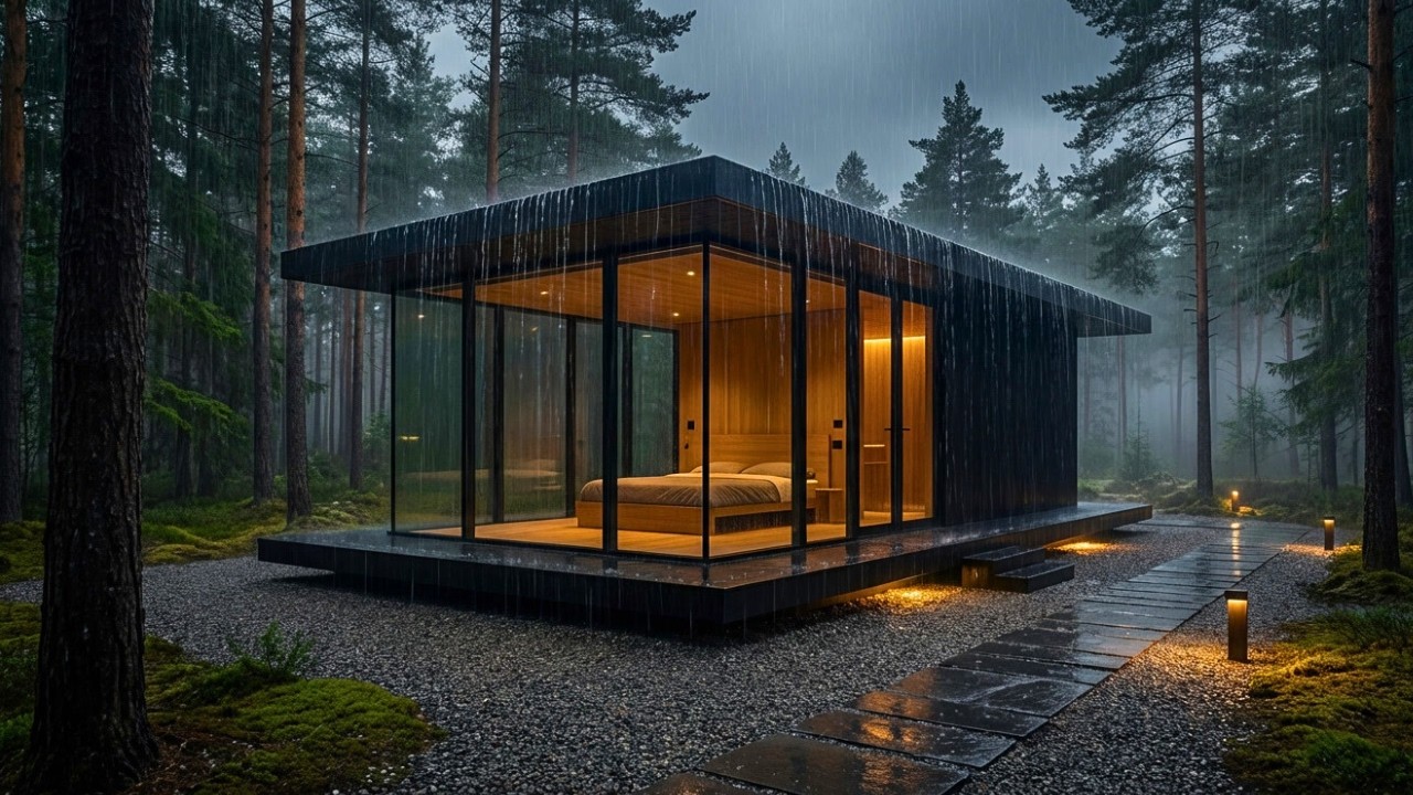 Gentle Forest Cozy Cabin Rain Sounds for Deep Sleep, Anxiety, Overthinking, Insomnia & Stress Relief