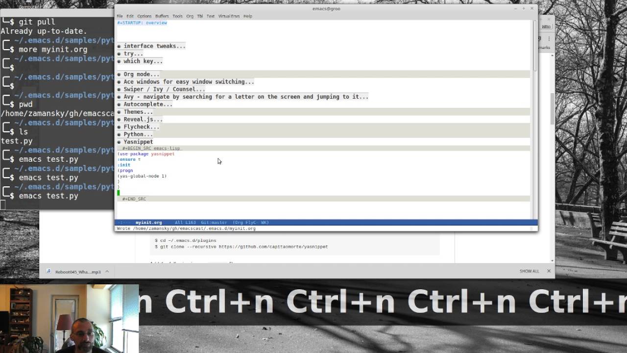 Using Emacs - 13 - yasnippet