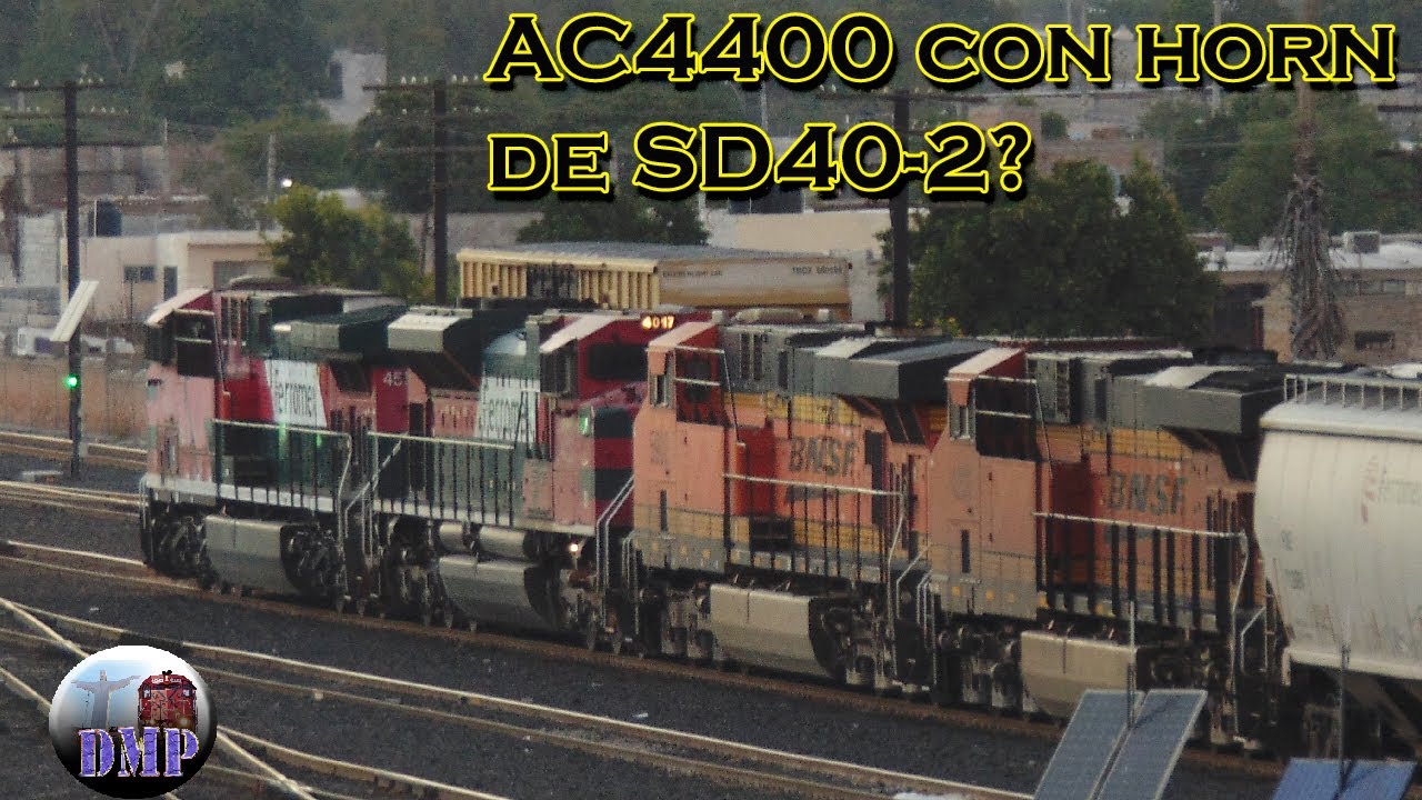 Ferromex 4555 con Leslie RS3L, liderando carrusel con doble BNSF.