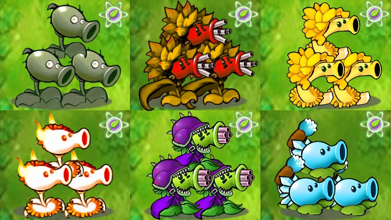 PVZ 1 Hybrid 3.6 Challenge - 3 Hybrid Peashooters Vs Black Football Gargantuar - Who Will Win?