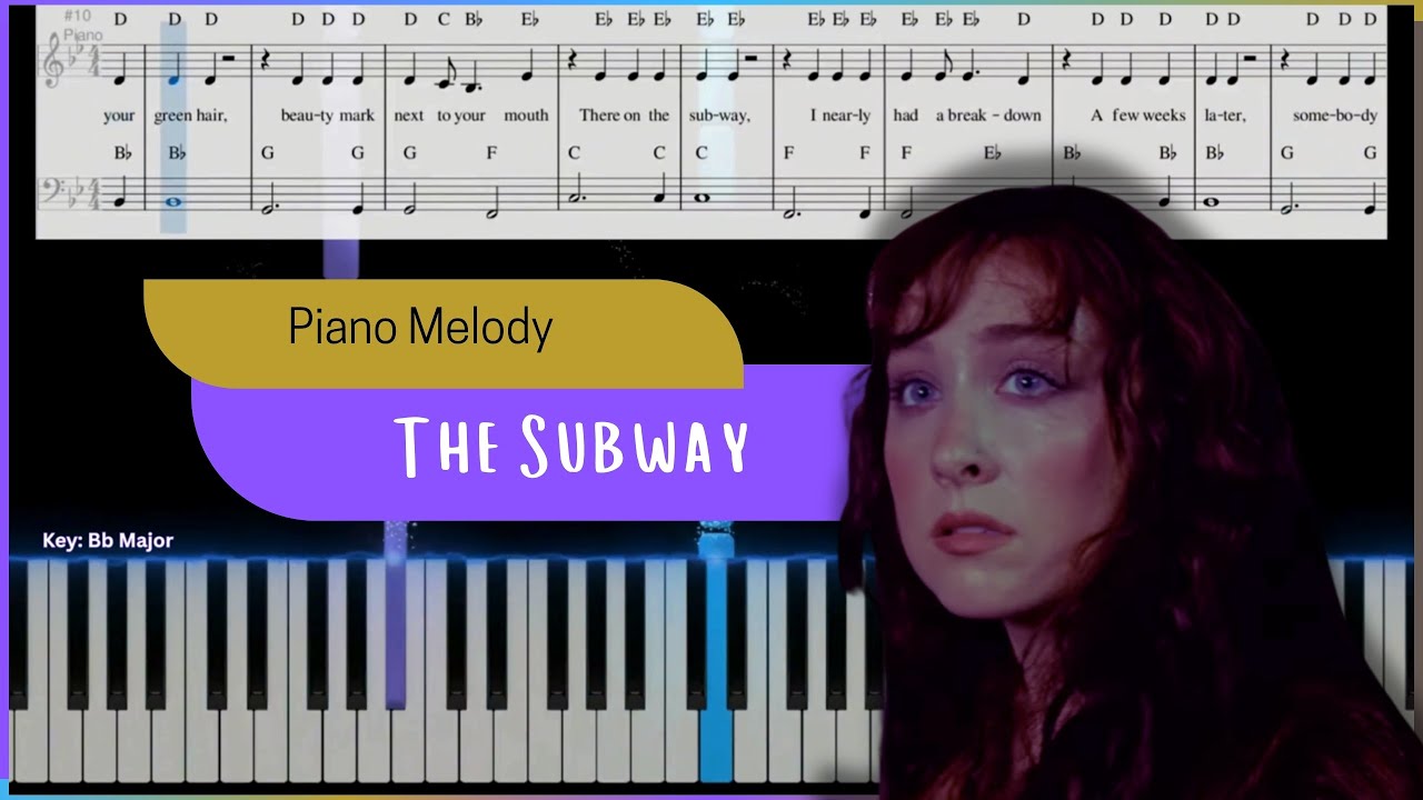Chappell Roan - The Subway Piano Cover | Easy Piano Melody Tutorial for Beginners with Sheet Music