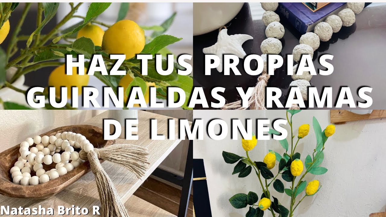 Cómo Hacer Guirnaldas y Ramas de Limones con Papel Mache 🍋 Amarás los Resultados!!! DIY paso a paso