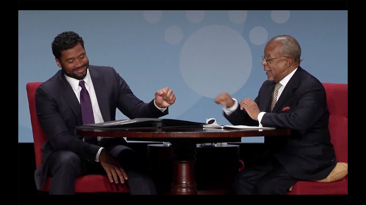 Russell Wilson with Dr. Henry Louis Gates, Jr. at The Richmond Forum