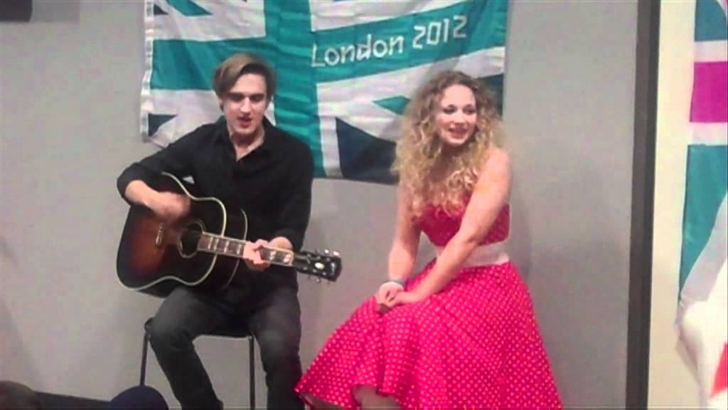 McFly's Tom Fletcher and sister Carrie perform the official olympic mascot song On A Rainbow!