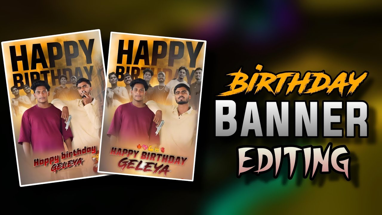 Birthday banner editing in picsart |Birthday banner photo editing in picsart kannada ✅| ಕನ್ನಡ💛❤