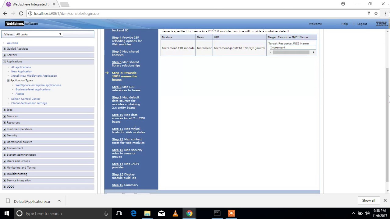 Deploy Websphere application