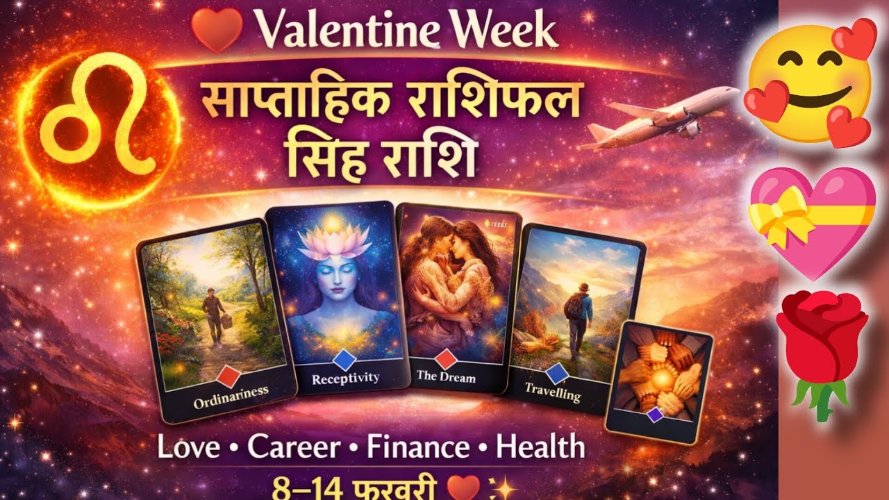 सिंह ♌️ राशि (8-14) Feb. साप्ताहिक राशिफल 💝 VALENTINE WEEK Collective Love Career  Students हिंदी 