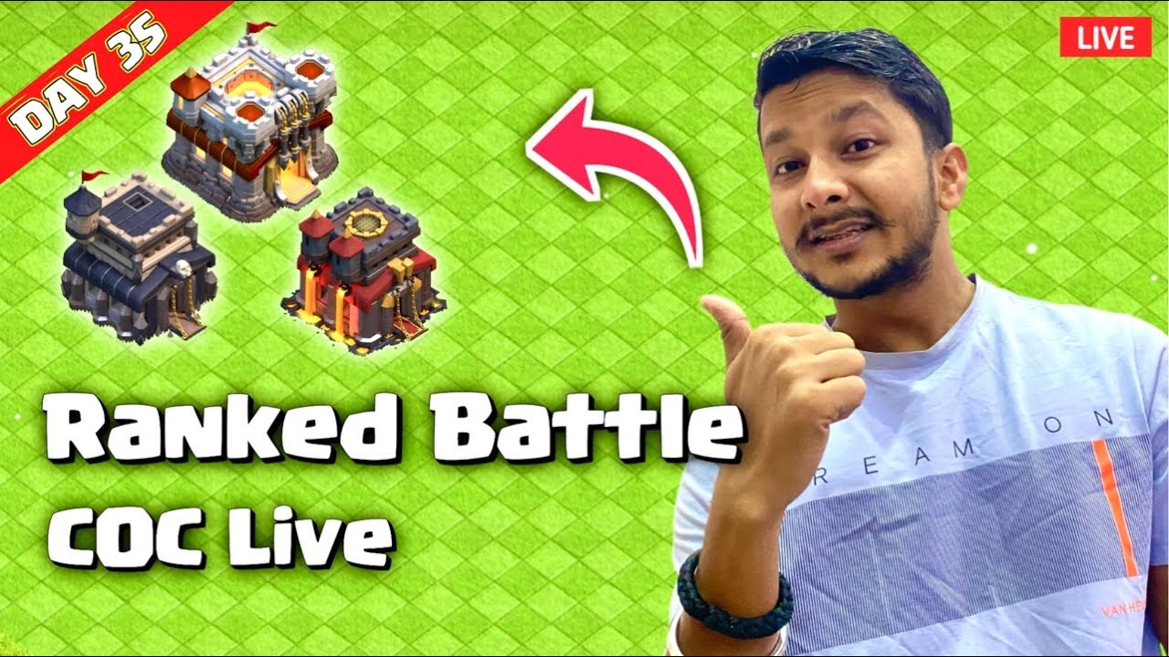 Day 35 Live Clash Of Clans Hindi | TH11/TH10/TH9 Ranked Battle 🔥 | Base Visit | New Event Progress