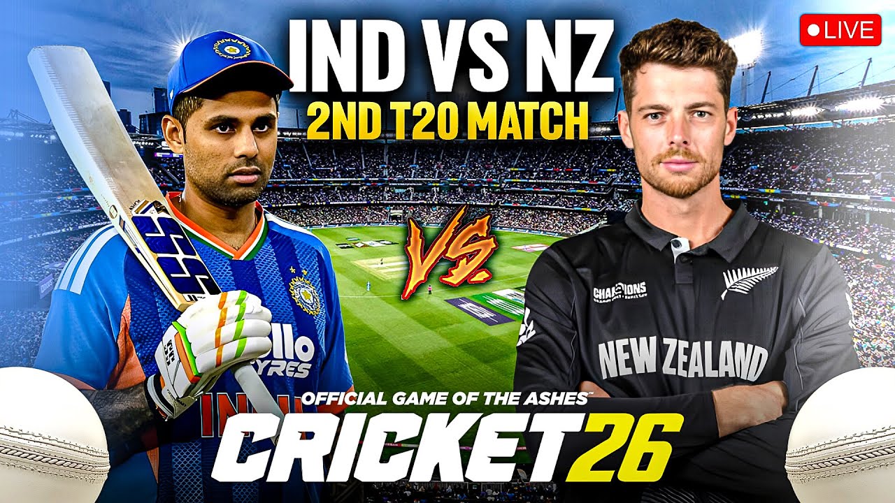 NEW ZEALAND TOUR OF INDIA | INDIA VS NEW ZEALAND 2ND T20 MATCH | CRICKET 26 LIVE - KRITX PLAYS