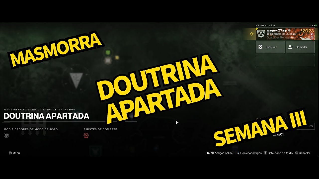 Destiny 2 - Episódio Heresia Masmorra Doutrina Apartada Completa Semana 3