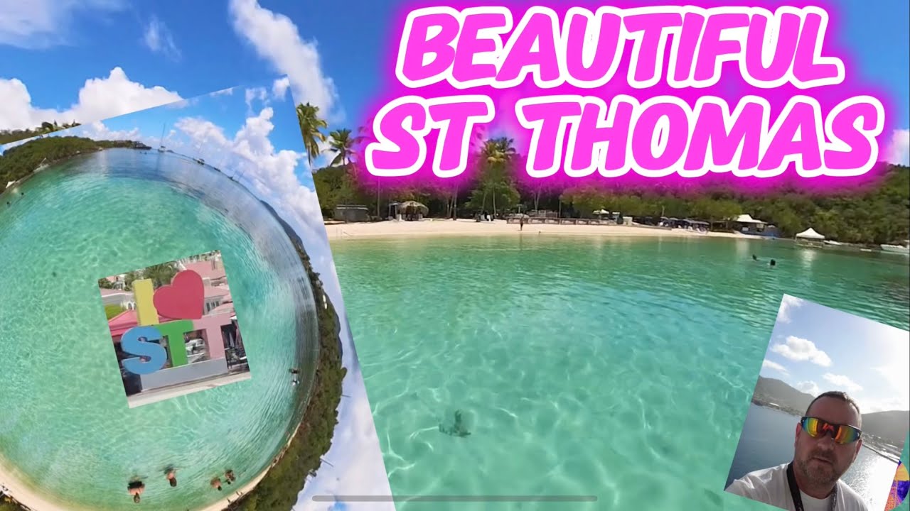 Beautiful St Thomas US Virgin Islands Honeymoon Beach Carnival Cruise Port Carnival Mardi Gras 4K