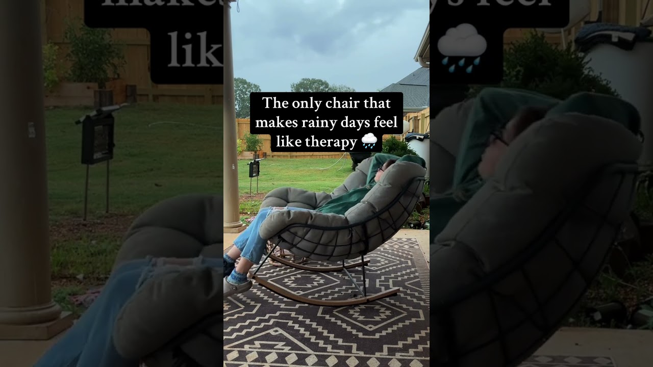Rocking in the rain has never felt this good 🌧️✨ The all weather outdoor royal rocking chair is