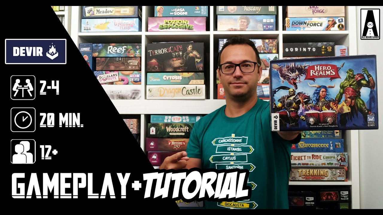 HERO REALMS [Gameplay + Tutorial] Partita completa al PERFETTO gioco di carte deckbuilding!