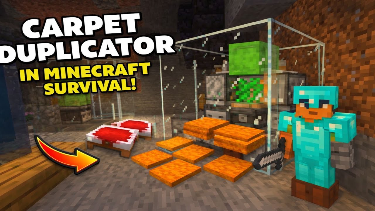 SECRET OP Carpet Duplicator 😱 | Unlimited Carpets in Minecraft Survival!