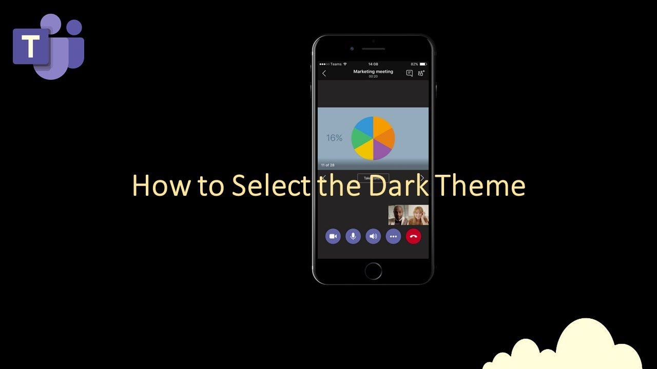 Teams - How to Select the Dark Theme (Mobile Version)