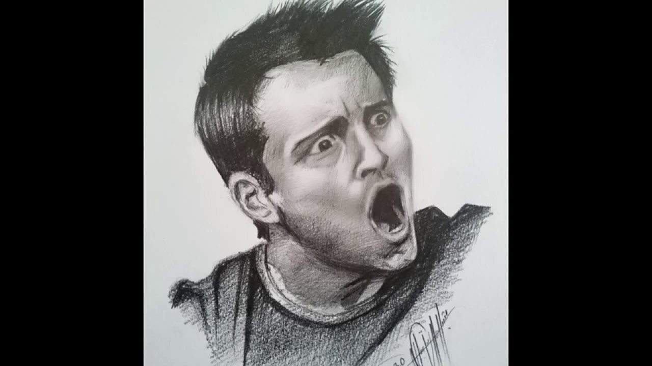 Portrait drawing of Matt Leblanc
